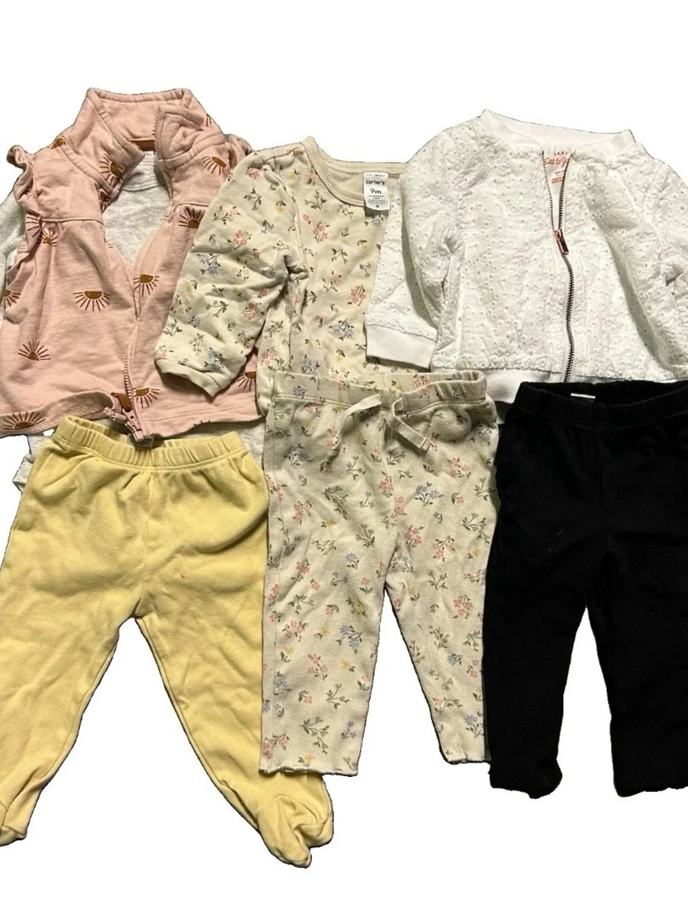 Baby Girl Winter Clothing Matching Set Vest Pants Long Sleeve Size 6-9 Months